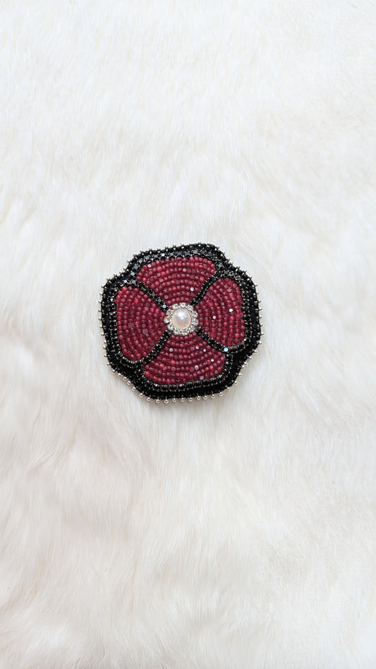 Black Poppy Pin